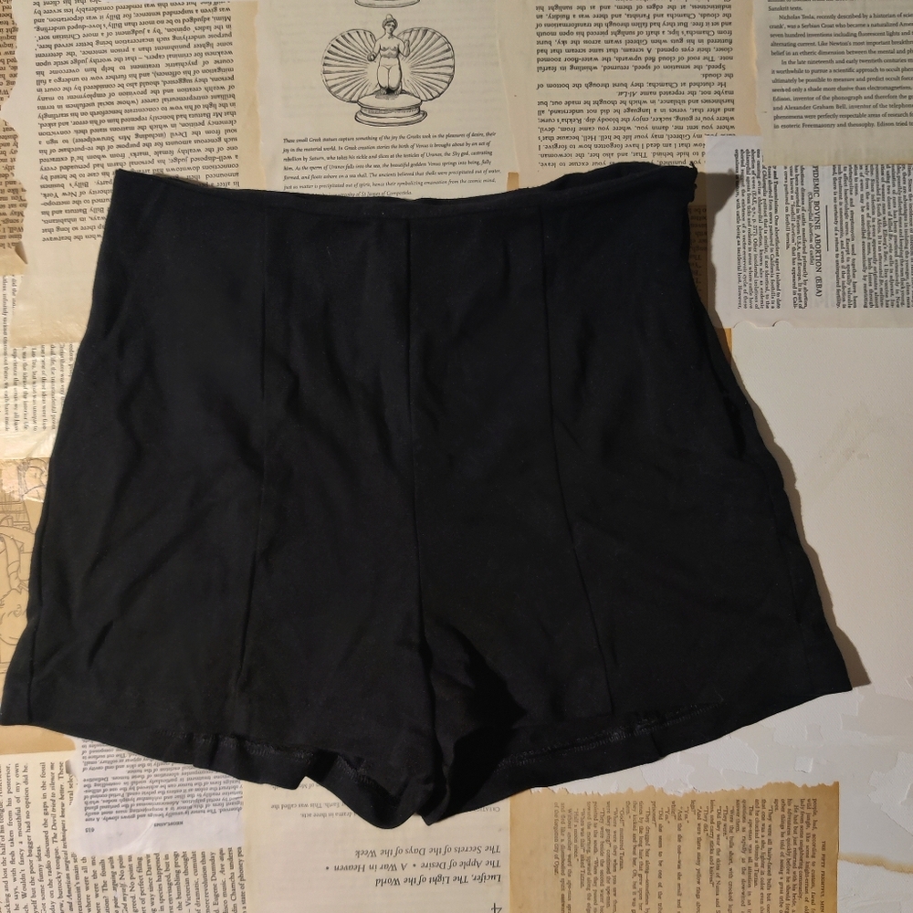 Express Black Ponte Micro Shorts